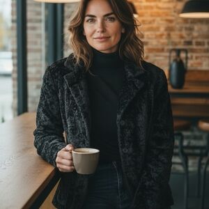 New Frontier Crushed Black Velvet Blazer Mobwife Whimisgoth Dark Fairy Vintage 8